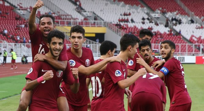 卡塔尔国家队世界杯进首球，中国男足连嘲笑别人的资本都没有