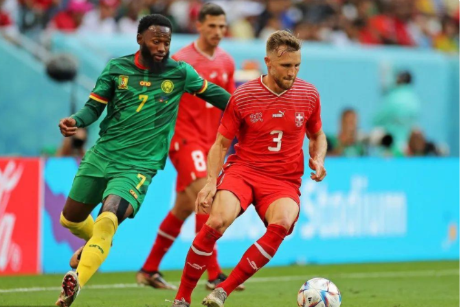 喀麦隆队延续了世界杯连败纪录，反观瑞士队一球小胜