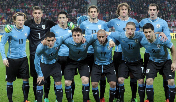 乌拉圭队世界杯小组赛对阵韩国进球势在必得