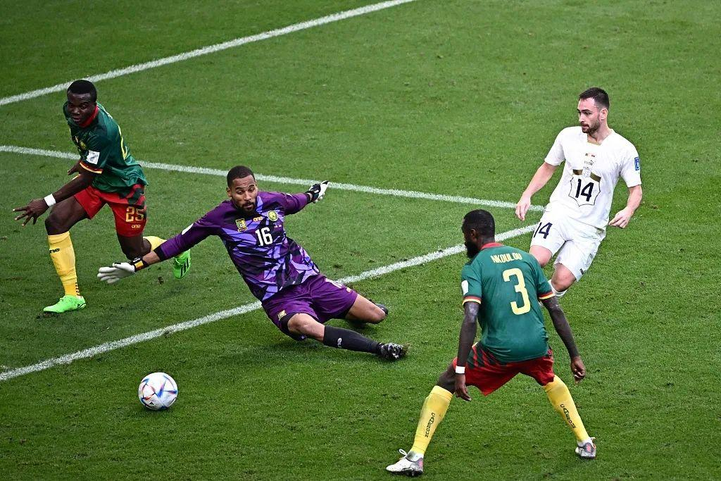 喀麦隆2022世界杯VS塞尔维亚比分3：3，舒波莫廷破门