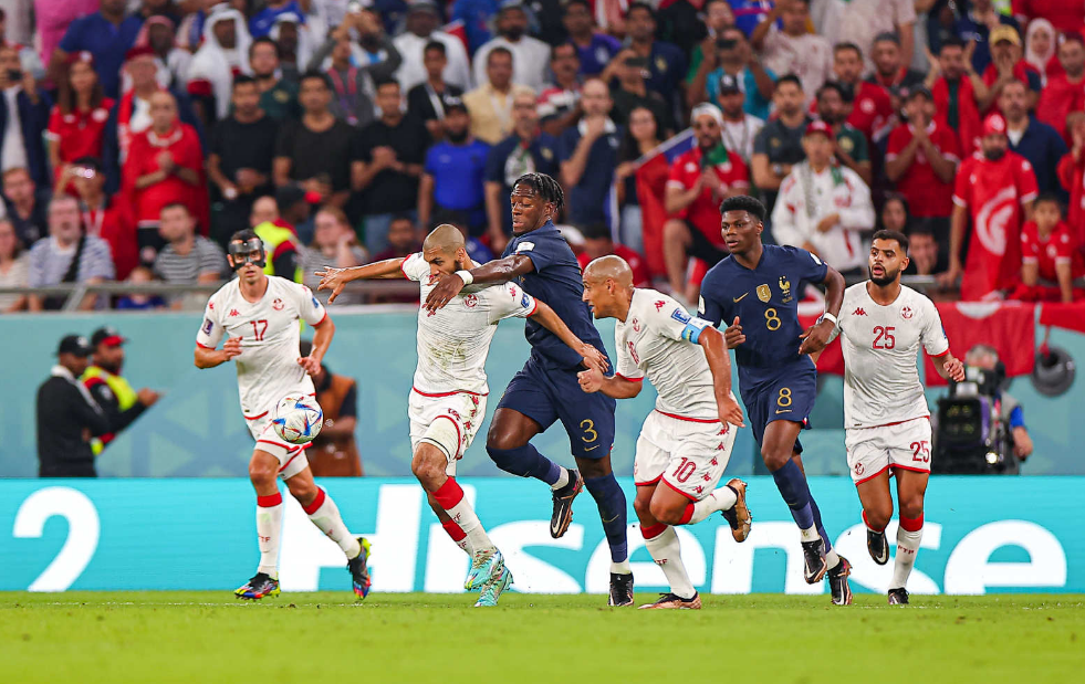 突尼斯球队2022世界杯直播，以0-0逼平北欧劲旅丹麦
