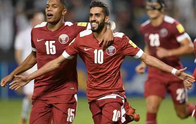卡塔尔足球队比赛,卡塔尔世界杯,卡塔尔男足,卡塔尔得队长,运动员