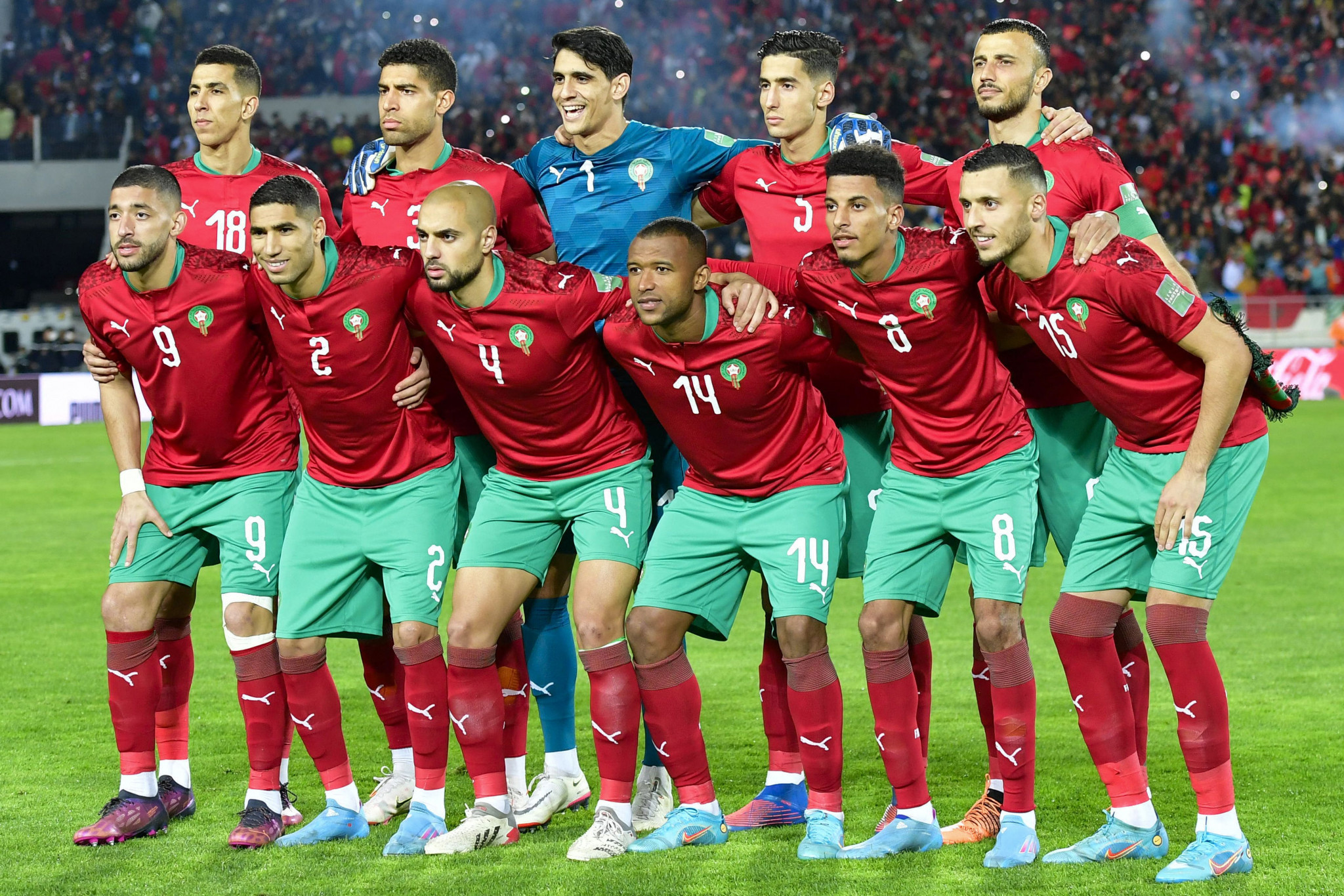 摩洛哥国家队2022世界杯阵容,世界杯,毕尔巴鄂,瓦伦西亚
